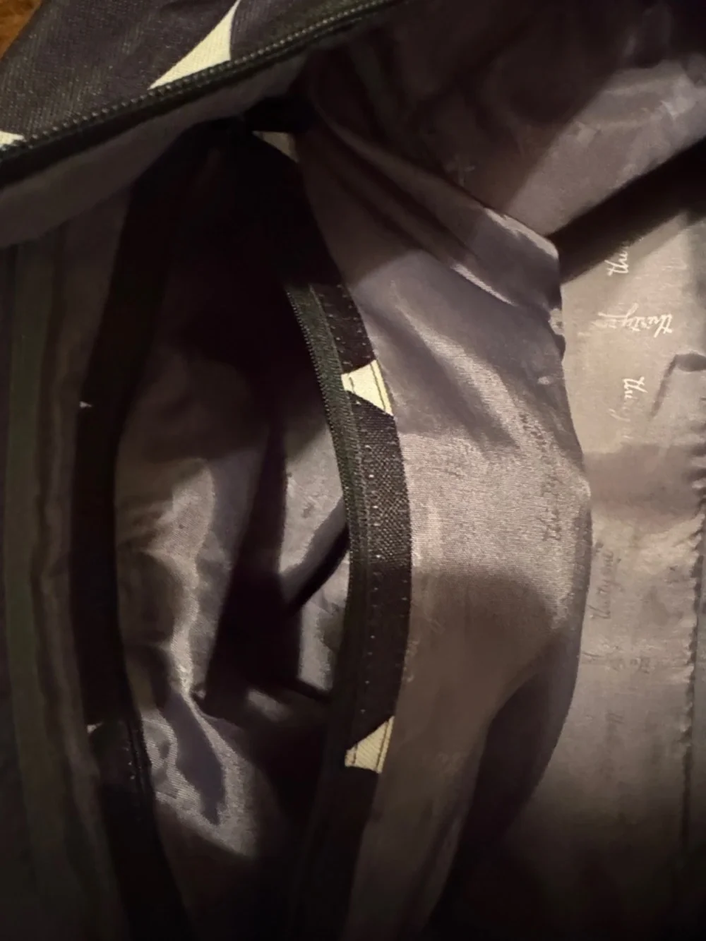 Thirty one Black and Cream Polka Dot Travel Duffel Bag - Picture 9 of 15